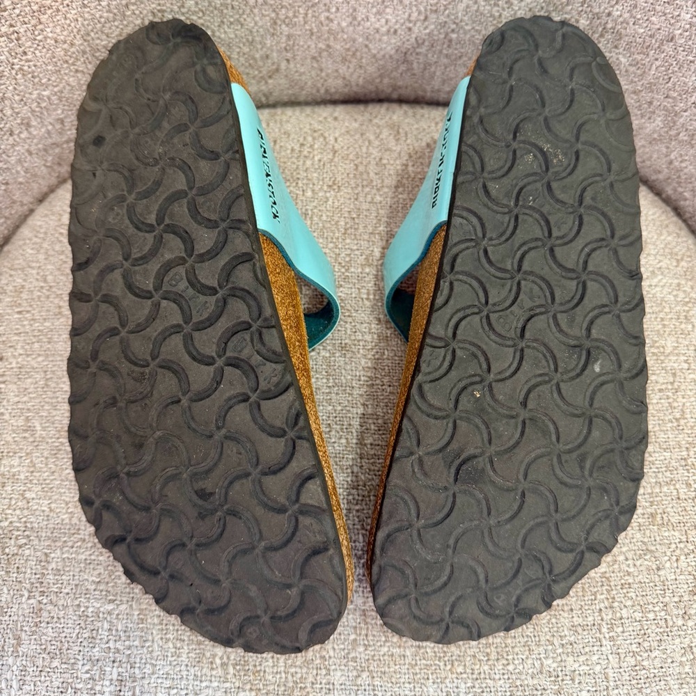 Aqua Gizeh Birkenstock Brown Suede Footbed size 37 - Picture 4 of 5